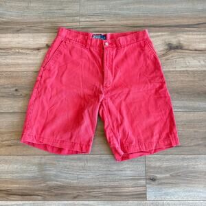 Polo Ralph Lauren Classic Fit Shorts 32 Red Chino Cotton Y2K